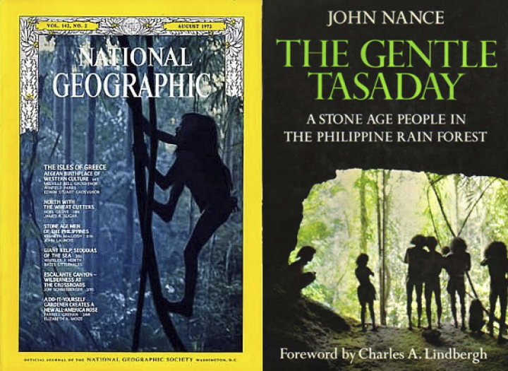 «Sie kennen kein Wort für Krieg!»: Die Entdeckung der Tasaday – der sanften Höhlenmenschen aus dem Regenwald von Mindanao – wurde 1971 weltweit als Sensation gefeiert. Bilder: National Geographic (links) und John Nance (rechts).